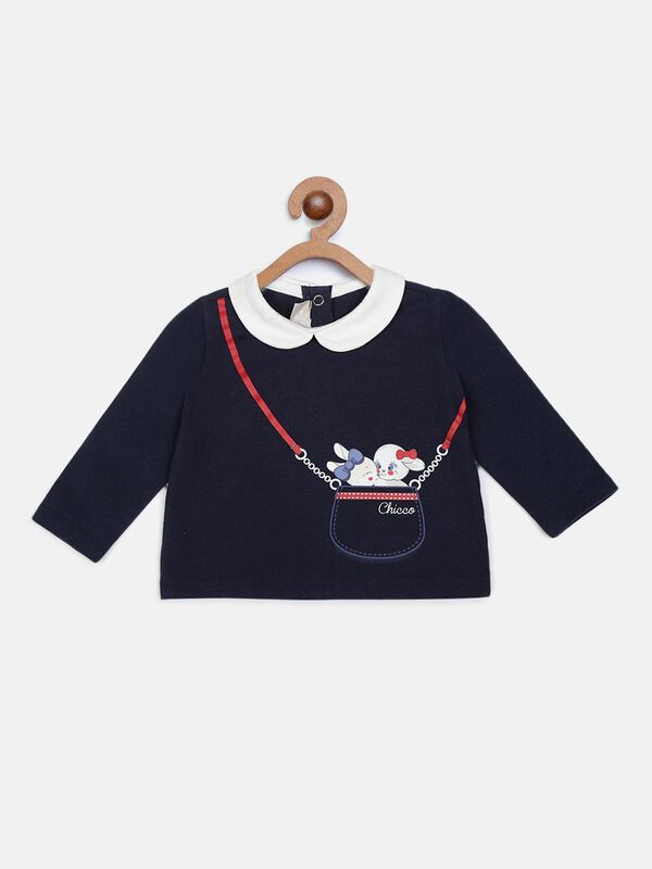 Knitted T-Shirt With Print image number 0
